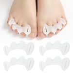 3 Pairs Toe Spacers Silicone Toe Separator to Correct Toes Women Men Toe Straighteners for Bent Toes Separators for Overlapping Toes (M)