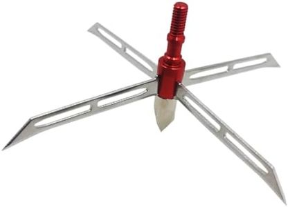 NIUXINIU Turkey Hunting Broadheads 4 Fixed Blade Archery Broadheads Stainless Steel Bow and Arrow Hunting Arrow Heads (Red-1)