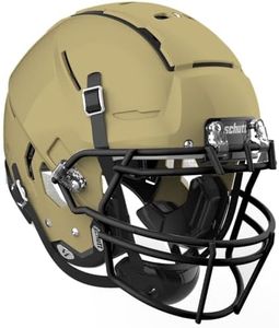 Schutt Youth F7 LX1 Football Helmet with Facemask(Metallic Vegas Gold,M)