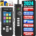 NOYAFA NF-8506 Network Cable Tester with IP Scanne Network Rate Test,/NCV POE/Ping/TDR CAT5 CAT6,Network Tester Cable Toner for RJ11 RJ45 LAN Ethernet Cable Tester Telephone Cable Finder Network Tool