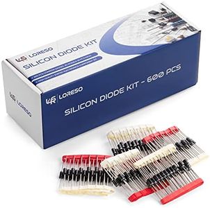 Diode Assortment Kit Box, Pack of 600pcs 20 Models - 1N4001 1N4002 1N4004 1N4007 1N5399 RL207 1N5400 1N5401 1N5404 1N5408 FR107 FR207 HER107 UF4007 1N5817 1N5819 SR5150 1N4148 DB3 1N5349B 30pcs Each
