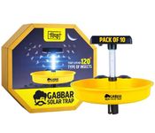 Chipku Gabbar Mini Solar Trap Pack of 10 Insect Killer 2-in-1 | Day Lure + Night UV Light Fly Trap | Bug Zapper for Farm, Agriculture & Garden | Chemical-Free Pest Control | 1 Year Warranty