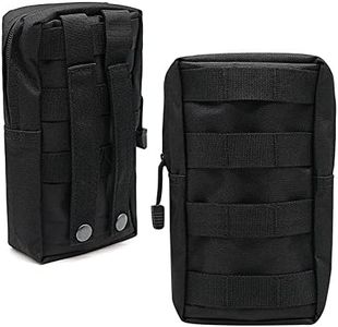 2 Piezas Bolsa de Cintura Táctica de Molle EDC, Impermeable Riñonera Militar Hombre de Gran Capacidad, Bolsa Compacta de Estilo Militar para Senderismo Camping Ciclismo