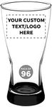 Custom Pilsner Glasses 13.25 oz. Set of 96, Personalized Bulk Pack - Made in the USA, Perfect for Hotels, Restaurants, Bars and Even Party Favors - Black