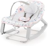 Ingenuity Keep Cozy 3-in-1 Grow with Me Vibrating Baby Bouncer Seat & Infant to Toddler Rocker, Vibrations & Toy Bar, 0-30 Months Up to 40 lbs (Pink Burst)