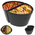 4 to 4.5 Quart Silicone Crock Pot Divider Liners Oval. Thickened, Weighted & Sturdy Reusable Inserts Compatible With Most 4-4.5 Qt CrockPot Slow Cookers Accessories. Leakproof, Dishwasher Safe