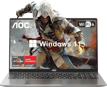 AOC Gaming Laptop with AMD Ryzen 7 Processor(8C/16T, Up to 4.3GHz) 16.1“ FHD Display Laptop Computer with Backlit Keyboard, 16GB RAM 512GB NVMe SSD, WiFi 6, HDMI, USB3.2, Type-C, 53Wh Battery