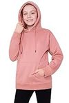 CityComfort Hoodie For Boys Kids Pullover Hooded Sweatshirts (9-10 Years, Dusky Pink)