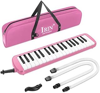 Flexzion Melodica Instrument 37 Keys Air Keyboard Piano for Kids and Adults, Beginner-Friendly Blow Keyboard Wind Instrument, Portable Keyboard Harmonium Instrument (Pink)