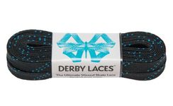 Black 108 Inch Waxed Skate Lace - Derby Laces for Roller Derby, Hockey and Ice Skates, and Boots