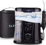 Elevon Premium Water Flosser - Ultimate Oral Care Plug-in Tooth Cleaner with 10 Pressure Settings - XL 1L Tank and Carry Case - Ultrasonic Plaque Removal for Enhanced Gum Health - 9 Special Nozzles