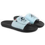 PERY-PAO Sliders Mens Black, Grey, Sky Blue Stylish Printed Flip Flop & Slippers