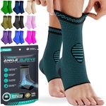 MODVEL 2 Pack Ankle Brace for Men & Women - Sprained Ankle Brace for Plantar Fasciitis Relief - Ankle Stabilizer Brace - Achilles Tendonitis Support & Foot Plantar Fasciitis Sock