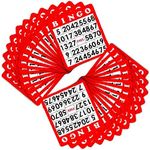 100 Red Bingo Cards with Unique Numbers by Royal Bingo Supplies