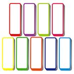 54pcs Magnetic Dry Erase Labels,Reusable Magnetic Name Tags for Classroom,9 Color Dry Erase Magnetic Labels for Whiteboards,Name Magnets for Classroom Supplies 3.2"x1.2" Each-Color Border