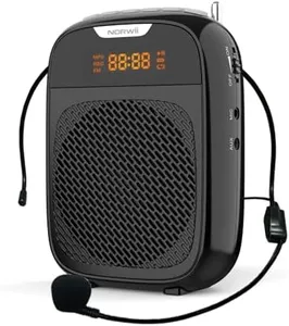 NORWII Mini Voice Amplifier Portable Rechargeable Bluetooth Speaker 4000mAh with Wired Microphone Headset & Waistband, PA system Personal Voice Amplifier for Teachers, Tour Guides, Meeting, Coaches