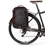 Two Wheel Gear - Pannier Backpack Convertible - 2-in-1 Bike Commuting and Travel Bag, Black Ripstop 22l, Medium