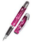 ONLINE College ink pen Pink Dreams ergonomic fountain pen for school solid medium nib, soft grip part for standard ink cartridges refillableideal for beginners, pupils, students