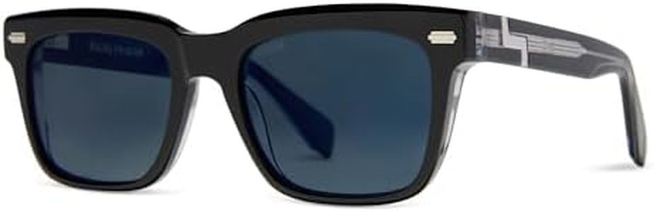 KIAURA EICHLER Premium UV400 Polarized Sunglasses, XL & Original Sizes, Shape Memory Acetate Frames, Scratch-Resistant Lenses, Flexible Spring Hinges - (Black Crystal, XL)