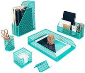 Blu Monaco 6 Piece Dark Teal Desk O