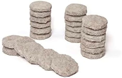 Eco Feltac Self-Stick Felt Floor Savers Round, Beige, 19 mm (Pack of 24)