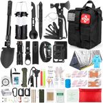 Survival Kit, Survival Gear 250Pcs with Molle System Compatible Bag and Emergency Tent, Emergency Kit for Earthquake, Outdoor Adventure, Hiking, Hunting, Gifts for Men Women