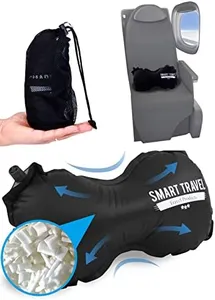 SmartTravel Inflatable Lumbar Support Pillow for Airplane-Travel Self-Inflating Back Travel Pillow