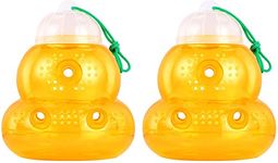 2 Pack Wasp Trap Hornets, Yellow Jackets Wasp Repellent, Hornet Trap, Bee Traps Wasps, Effective and Reusable, Safe and Natural, No Bottom Seam