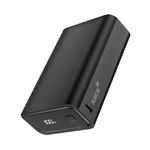 JUICE 20000 mAh Power Bank, 22.5W Fast Charging, Type-C Input/Output, Ultra Light Charges, Tablets, Earbuds, Watches, etc. (Black)