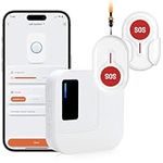 DAYTECH Wireless Caregiver Pager Call Button WiFi Alarm System Smart SOS Emergency Button Panic Alarm Device for Seniors/Elderly, 2 Call Buttons 1 Receiver(only Supports 2.4GHz Wi-Fi)