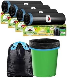 Shalimar Plastic Premium Drawstring Garbage Bags(Lavender Fragrance) Size 24 X 32 Inches(Large)60 Count(4 Rolls) Dustbin Bag/Trash Bag-Black Color