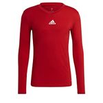 adidas Men's Team Base T-Shirt, team power red, Large