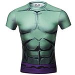 Cody Lundin Movie The Hulk Fitness Compression Shirt Green Verde Gigante Large