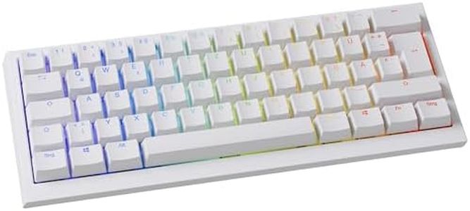 Ducky One X Mini Wireless Gaming Tastatur Weiß – 60%, Induktive Switches, Tri-Mode-Konnektivität USB-C, 2.4GHz, Bluetooth, Rapid Trigger, Einstellbare Auslösung, RGB, ISO deutsch