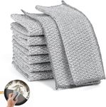 DEBINS Non-Scratch Dish Wash Cloth (Pack of 6), Multipurpose Steel Wire Dishwashing Rags for Wet and Dry Dish, Multifunctional Non-Scratch Scrubbing Pads Kitchen Cleaning Cloths