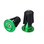 PLATT Bicycle Bar End Plugs Aluminum Bike Handlebar Cap for Road Bike Mountain Bike BMX (Green)