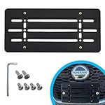 Front Bumper License Plate Bracket for Nissan 2000-2023, Plate Holder Set w 6 Unique Screw Bolts & Wrench Kit, License Tag Mounting Kit, Quality Plate Holders, Premium Car & Truck Accessories