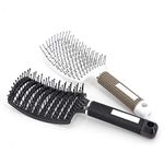 2 Pc Curved Vented Hair Brushes for Women, Eyxformula Anti Frizz Hair Detangling Brush for Long Thick Curly Hair, Paddle Blow Fast Drying Hair Detangler Wet Hair Brush Styling Tool