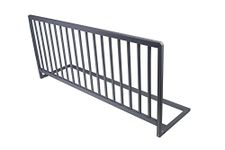 Safetots Extra Wide Extra Tall Wooden Bed Guard, Grey, 60cm High x 140cm Wide, Toddler Bedrail for Safety, Secure Child Bed Rail, Pre-Assembled, Easy Installation