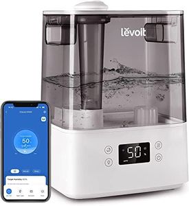 LEVOIT Humidifier for Bedroom Baby Home, 6L Large Tank, Top-Fill Cool Mist Air Humidifier with Quiet Sleep Auto Mode, Smart App & Alexa Control, Essential Oil Diffuser, 60H Runtime for 47㎡, Gray