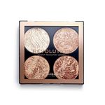 Makeup Revolution Cheek Kit, Face Bronzer & Highlighter Palette, Highly Pigmented Shimmer Formula, 4 Shades, Don't Hold Back, 8.8g