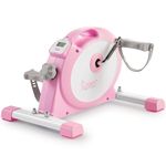 Sunny Health & Fitness (Pink) Under Desk Smart Mini Pedal Exerciser, Dual Function Exercise Cycle Bike with Low Profile Design - P2330