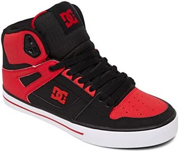 DC mens Pure High-top Wc Skateboard, Skate Shoe, Fiery Red/White/Black, 11 US