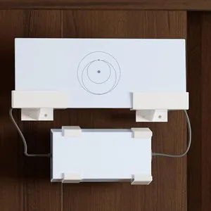 TingChic Starlink Gen3 Router Wall Mount with Metal Sturdy Mounting - Starlink V3 and Power Supply Bracket - Starlink Gen 3 Mount. The Power Cord can be Twisted and Hidden in The Holder