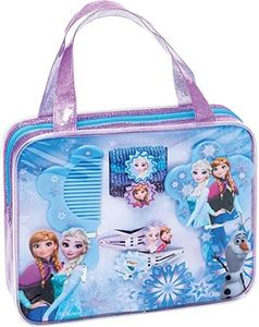Joy Toy Disney Frozen 2 - 19384 - set di accessori per capelli nella borsetta glitter in PVC, multicolore