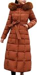Iuyhau Women's Long Winter Coat wit