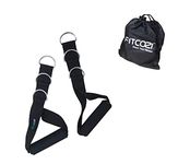 FITCOZI Rubber Multifunction 3D Ring Grip Handle Triceps Rope Resistance Bands Handle Cable Machine Attachments for Gym LAT Pulldown Exercise Handle