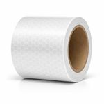 Radiance Reflective Tape Roll 4 Inch x 24 Feet, High Intensity Radium Reflector Sticker Tape for Truck, Trailer, Bike, Waterproof Heavy Duty Conspicuity Safety Tape (White)
