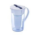 Culligan ZeroWater 10-Cup Ready-Pour Round 5-Stage Water Filter Pitcher with 5-Stage 0 TDS Water Filter – IAPMO Certified to Reduce Lead, Chromium, and PFOA/PFOS