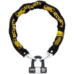 Burg-Wachter 1M Sold Secure Gold Bike Chain and Lock Kit, Black